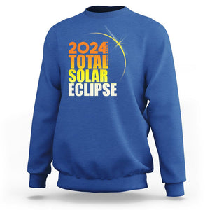 Total Solar Eclipse Sweatshirt America Totality April 8 2024 TS02 Royal Blue Printyourwear