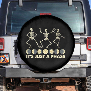 Dancing Skeleton Spare Tire Cover It's Just A Phase Moon Celestial Cycle Phases Of The Moon Astronomy TS02 No hole Black Print Your Wear