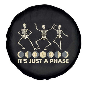 Dancing Skeleton Spare Tire Cover It's Just A Phase Moon Celestial Cycle Phases Of The Moon Astronomy TS02 Print Your Wear