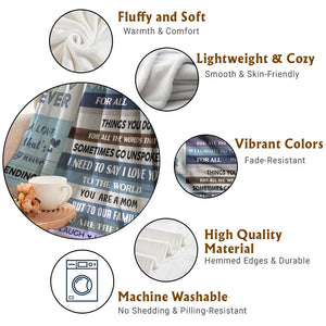 Rustic Sentimental Best Mom Ever Throw Blanket Heartfelt Appreciation To My Mom Mother's Day TS02 Print Your Wear