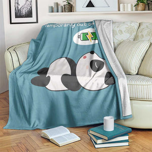 Funny Panda Mom Energy Throw Blanket Mom Is Charging Temporarily Out Of Service Mother's Day Gag Gift TS02 Print Your Wear