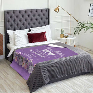 Happy Birthday Mom Floral Throw Blanket It Reminds How Much I Love You Thoughtful Gift for Mother TS02 Print Your Wear