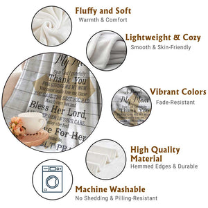 Christian Prayer Throw Blanket Religious Faith Gift with Blessing for Mom Mother's Day TS02 Print Your Wear