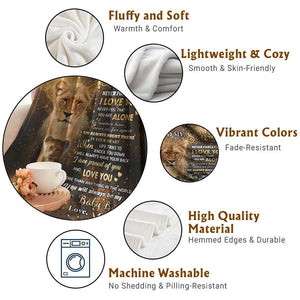 To My Son Lion Throw Blanket Heartfelt Love Motivation Encouragement Gift from Mom Dad TS02 Print Your Wear