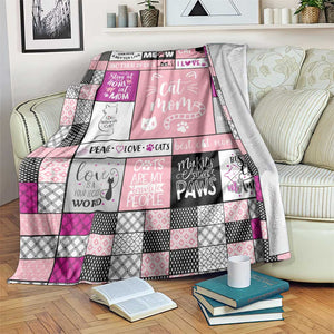 Cute Cat Mom Throw Blanket Funny Pet Mom Appreciation Cats Lover Gift TS02 Print Your Wear
