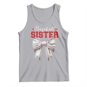 Baseball Sister Tank Top Soft Ball Game Day Dripping Ice Cream Coquette Bow TS02 Athletic Heather Print Your Wear