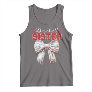 Baseball Sister Tank Top Soft Ball Game Day Dripping Ice Cream Coquette Bow TS02 Deep Heather Print Your Wear
