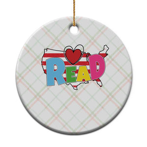 Read Lover America Map Ceramic Ornament National Reading Month Bookish Book Lovers TS02 1pc Christmas Plaid Print Your Wear