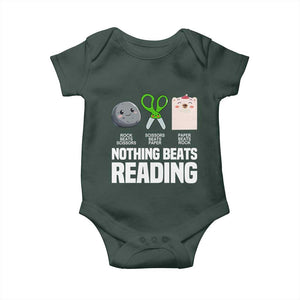 Nothing Beats Reading Baby Onesie Rock Paper Scissors Read Book Lovers TS02 Print Your Wear