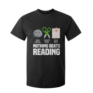Nothing Beats Reading T Shirt For Kid Rock Paper Scissors Read Book Lovers TS02 Black Print Your Wear