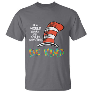 Autism Awareness T Shirt Why Fit In When You Were Born To Stand Out Cat In Hat TS02 Charcoal Print Your Wear