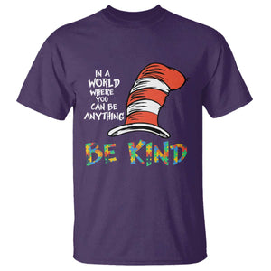 Autism Awareness T Shirt Why Fit In When You Were Born To Stand Out Cat In Hat TS02 Purple Print Your Wear