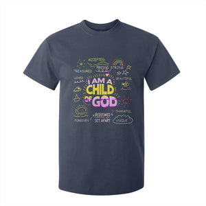 I Am A Child Of God T Shirt For Kid Retro Christian Jesus Faith TS02 Navy Print Your Wear