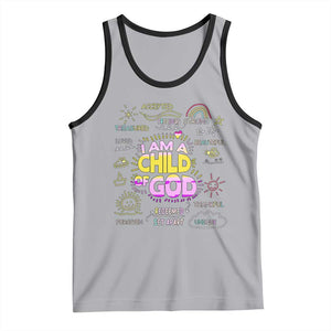 I Am A Child Of God Tank Top Retro Christian Jesus Faith TS02 Athletic Heather Black Print Your Wear