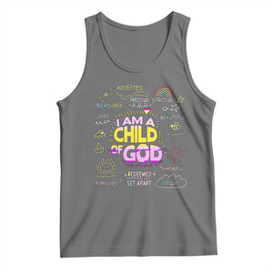 I Am A Child Of God Tank Top Retro Christian Jesus Faith TS02 Black Heather Print Your Wear