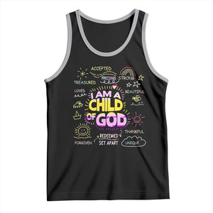 I Am A Child Of God Tank Top Retro Christian Jesus Faith TS02 Black Athletic Heather Print Your Wear
