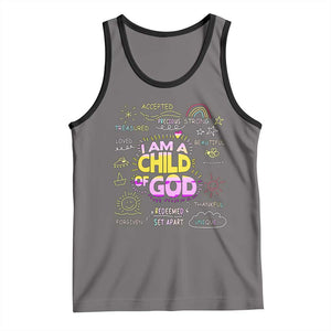 I Am A Child Of God Tank Top Retro Christian Jesus Faith TS02 Deep Heather Black Print Your Wear