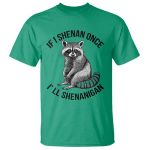 St Patricks Day Raccoon Meme T Shirt - If I Shenan Once I'll Shenanigan TS02 Irish Green Print Your Wear