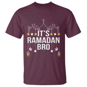 It's Ramadan Bro T Shirt Islamic Fasting Muslim TS02 Maroon Print Your Wear