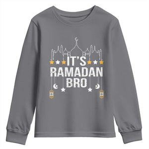 It's Ramadan Bro Youth Sweatshirt Islamic Fasting Muslim TS02 Charcoal Print Your Wear