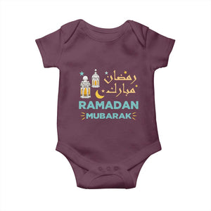 Ramadan Mubarak Muslim Baby Onesie TS02 Maroon Print Your Wear