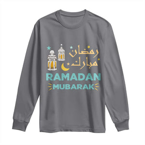 Ramadan Mubarak Muslim Long Sleeve Shirt TS02 Charcoal Print Your Wear