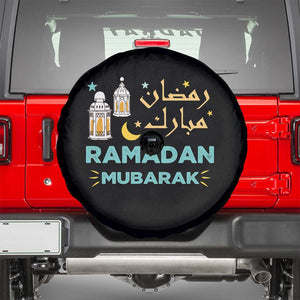 Ramadan Mubarak Muslim Spare Tire Cover TS02 Black Print Your Wear
