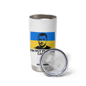 Im Not Playing Cards Tumbler Cup Zelensky Trump Ukraine Flag TS02 Print Your Wear