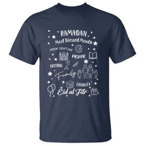 Ramadan Blessed Month T Shirt Muslim Islamic Ramadhan Eid al Fitr TS02 Navy Print Your Wear