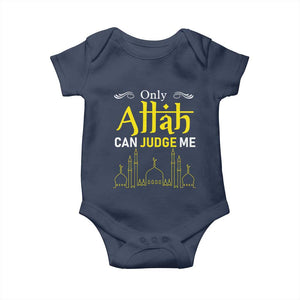 Only Allah Can Judge Me Baby Onesie Islamic Muslim Ramadan Eid TS02 Navy Print Your Wear