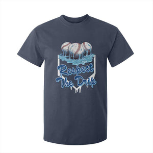 Respect The Drip Baseball T Shirt For Kid Driping Ice Cream Sport Lover TS02 Navy Print Your Wear