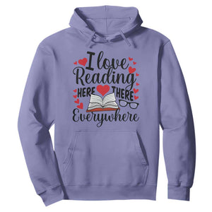 I Love Reading Here There Anywhere Hoodie Reading Month Across America TS02 Violet Print Your Wear