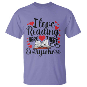 I Love Reading Here There Anywhere T Shirt Reading Month Across America TS02 Violet Print Your Wear