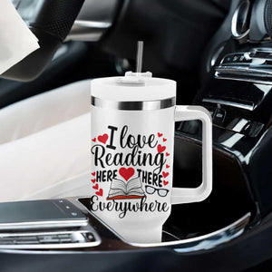I Love Reading Here There Anywhere Tumbler With Handle Reading Month Across America TS02 Print Your Wear