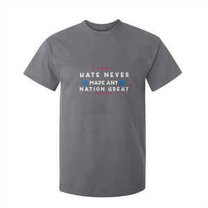 Hate Never Made Any Nation Great T Shirt For Kid TS02 Charcoal Print Your Wear