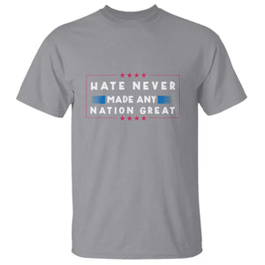 Hate Never Made Any Nation Great T Shirt - Anti Hate Political Activism Solidarity Tee TS02 Sport Gray Print Your Wear