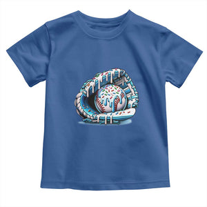 Baseball Drip Sprinkles Ice Cream Toddler T Shirt Ball and Glove Dripping TS02 Royal Blue Print Your Wear