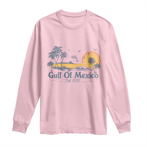 Vintage Gulf of Mexico Est 1550 Long Sleeve Shirt Golfo De Mexico TS02 Light Pink Print Your Wear