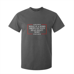 What If A Bomb Drops On Your Head Right Now T Shirt For Kid Trump 47 TS02 Dark Heather Print Your Wear