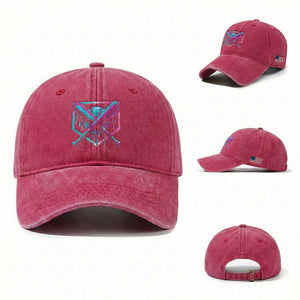 Baseball Drip Ice Cream Dripping Washed Cotton Baseball Cap TS02 Washed Cap Universal Fit Red Print Your Wear