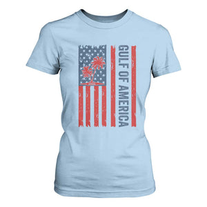 Funny Gulf Of US America Est 2025 T Shirt For Women USA American Flag TS02 Light Blue Print Your Wear