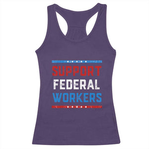 Support Federal Workers Racerback Tank Top Patriotic Protect Defend Employee Solidarity TS02 Purple Print Your Wear