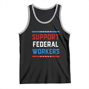 Support Federal Workers Tank Top Patriotic Protect Defend Employee Solidarity TS02 Black Athletic Heather Print Your Wear