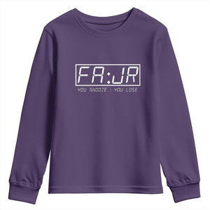 Fajr Time Muslim Youth Sweatshirt Ramadan Mubarak Kareem TS02 Purple Print Your Wear