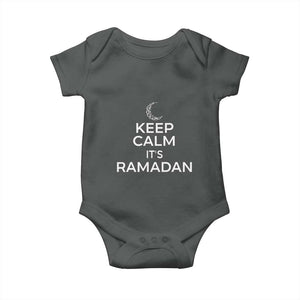 Keep Calm It's Ramadan Baby Onesie Kareem Eid Mubarek Islamic Muslims TS02 Dark Heather Print Your Wear