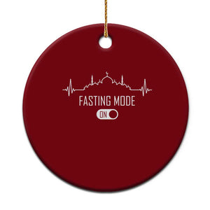 Happy Ramadan Islamic Ceramic Ornament Fasting Mode Is On Muslim TS02 1pc Red Print Your Wear