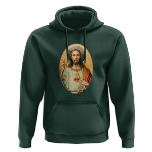 Funny Fishing Hoodie Funny Jesus Gone Fishing Jesus Relaxing Funny Fishing Gifts For Men Women Fisherman TS02 Dark Forest Green Print Your Wear
