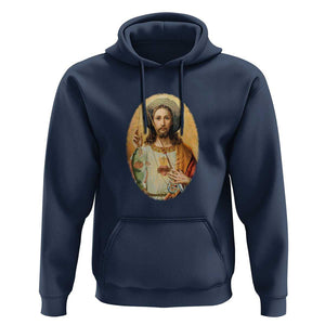 Funny Fishing Hoodie Funny Jesus Gone Fishing Jesus Relaxing Funny Fishing Gifts For Men Women Fisherman TS02 Navy Print Your Wear