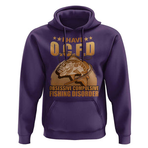 Funny Fishing Hoodie I Have OCFD Obsessive Compulsive Fishing Disorder Funny Fish Fisherman Fishing Gifts for Fishing Lover TS02 Purple Print Your Wear