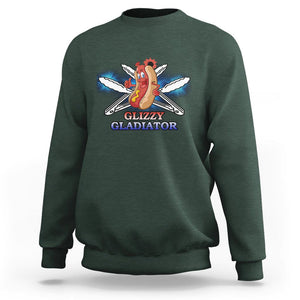 Hot Dog Lover Sweatshirt Glizzy Gladiator TS02 Dark Forest Green Printyourwear